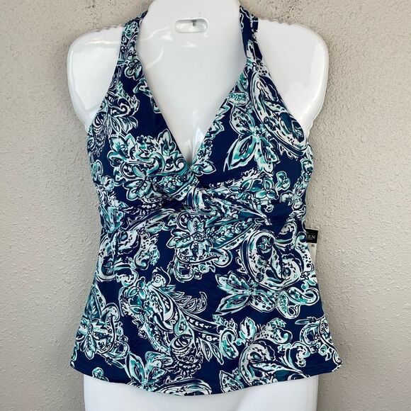 NWT Lauren Ralph Lauren Tankini Top Size 10 - Picture 1 of 5